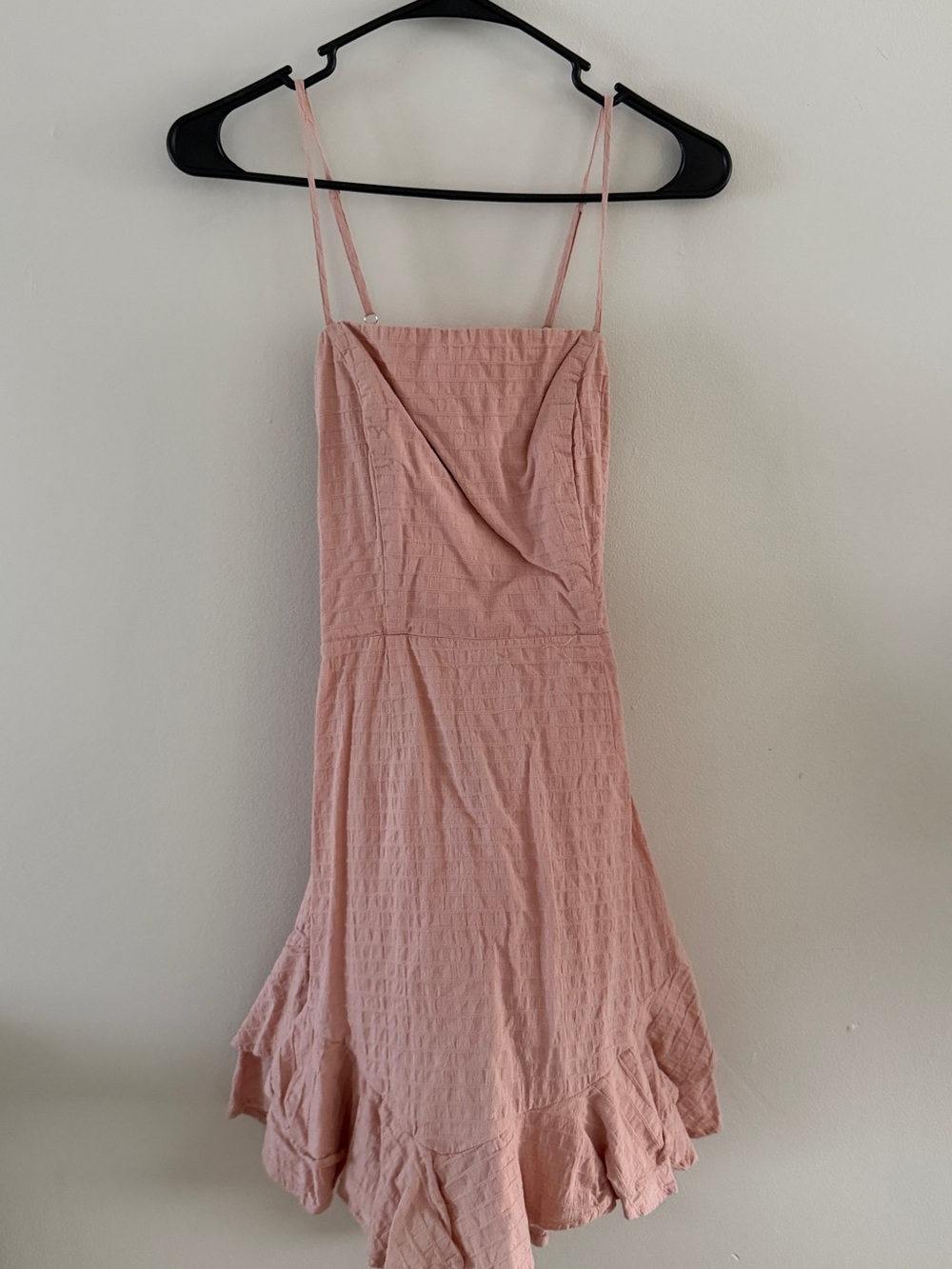 Blush Pink Ruffle Mini Dress